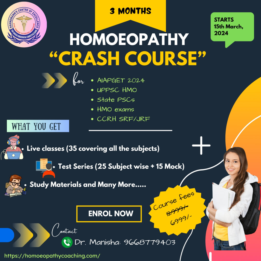 Homoeopathy crash course